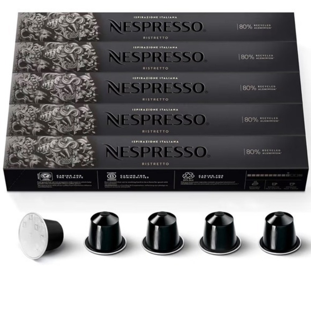 Nespresso Ristretto Decaffeinato Coffee 3 CASES of 50 pods/case Exp 4/30/26